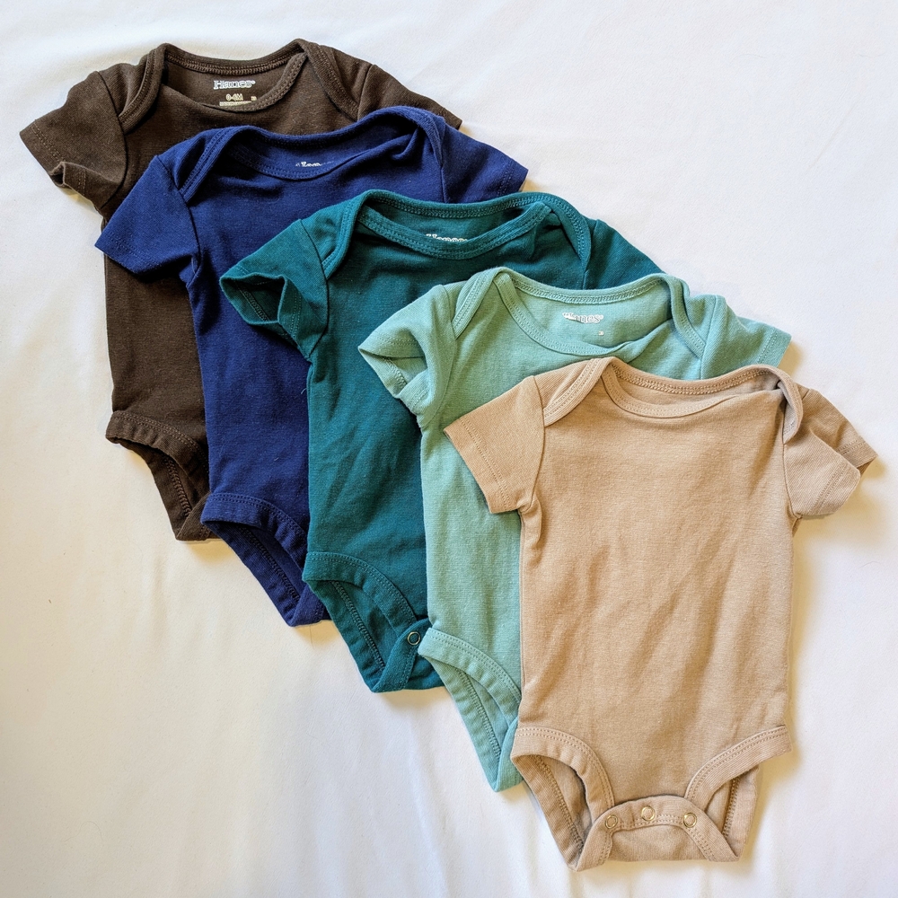 Hanes Brown and Blue Bodysuits One Pieces